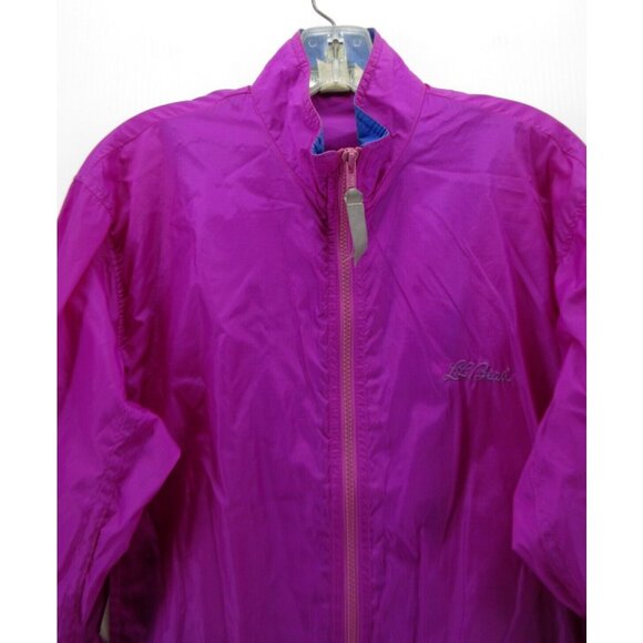 VINTAGE LL Bean Jacket Medium Windbreaker Coat Lightweight 90s Logo - Picture 2 of 14